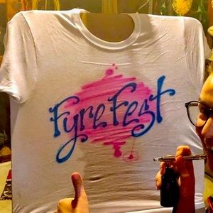 Fyre fest airbrushed t-shirt. Any colors any size